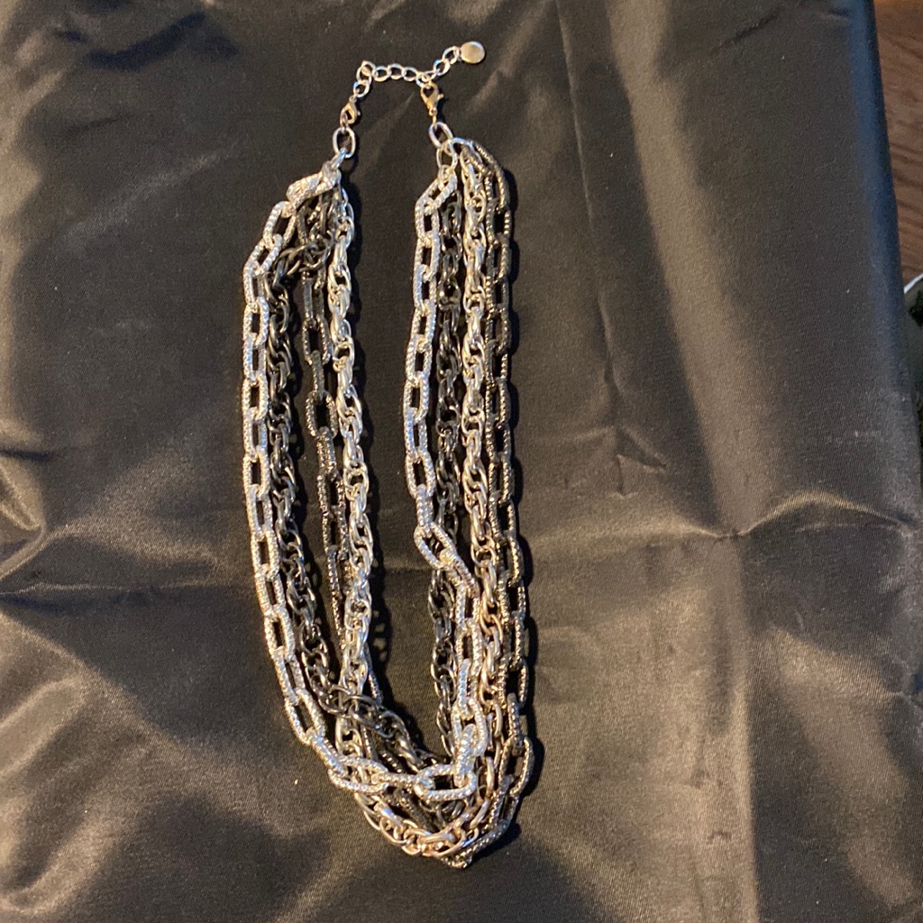 Alfani Brand Black And Silver Necklace
